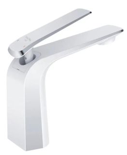 Смеситель для раковины Rose R1301F белый/хром